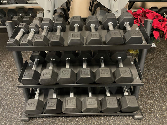 TKO 5-50lbs Dumbbell Set with Stand
