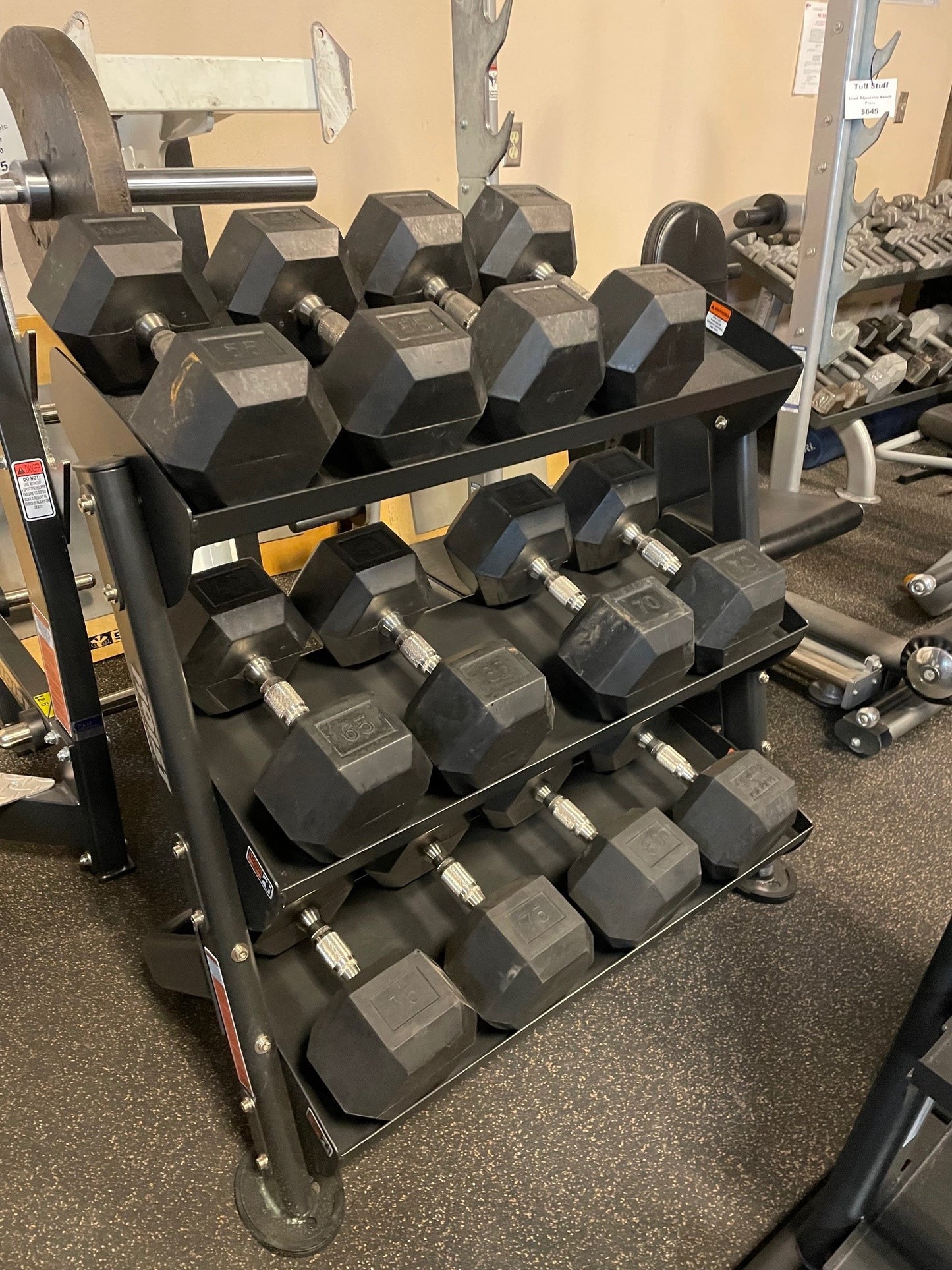 Used Hampton Urethane Dumbbell Set 55-80lbs in 5lbs increments (Stand Separate)