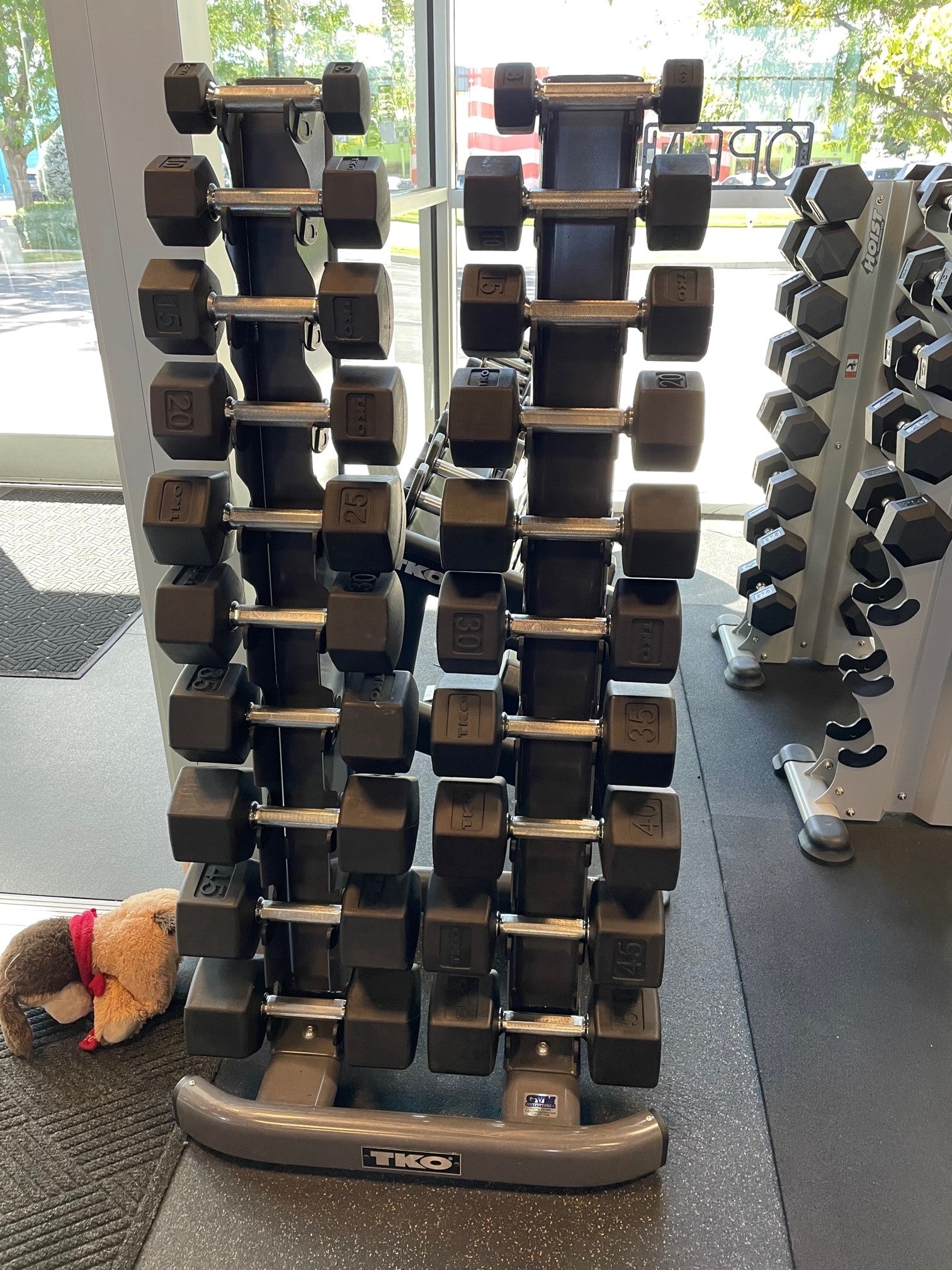 TKO 5-50lbs Vertical Dumbbell Rack 10 Pairs – Gym Outfitters Fitness ...