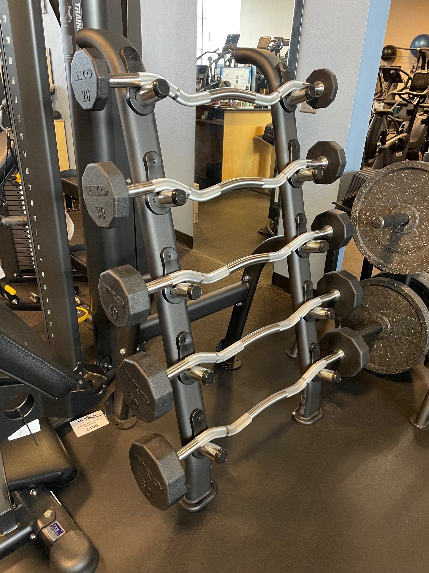 TKO Barbell Set with Stand and Barbell Weights